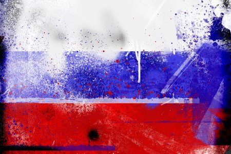 Российский флаг гранж