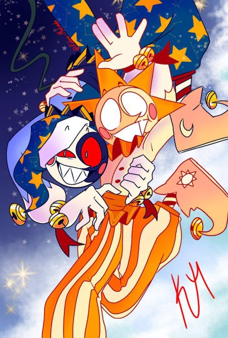 Солнце и луна фнаф арт