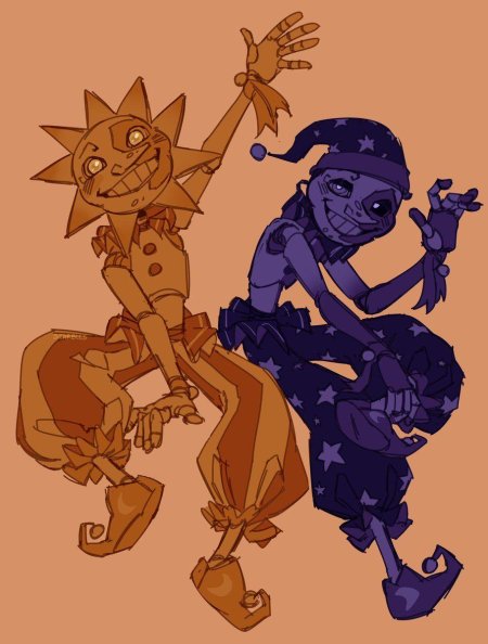 Фнаф луна и солнце