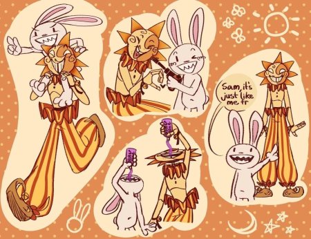 Солнце и луна из фнаф рисунок карандашом