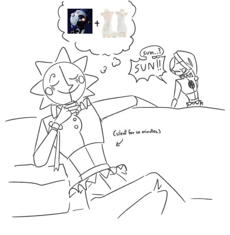 Раскраска солнце и луна из фнаф