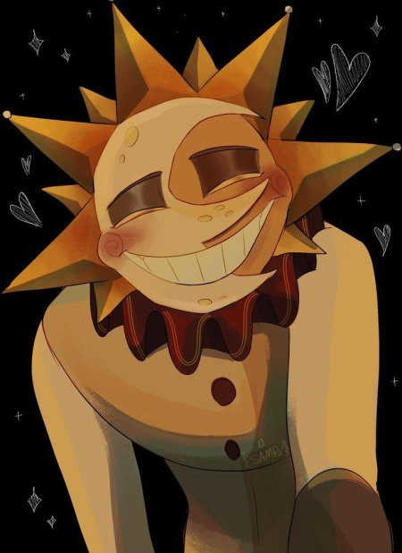 Маска солнце и луна аниматроники