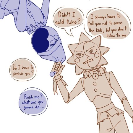 Раскраска солнце и луна из фнаф