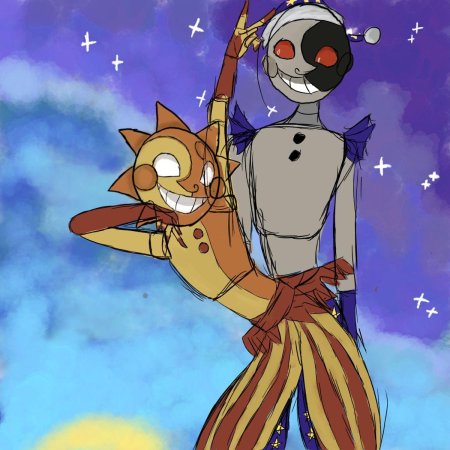 Солнце и луна фнаф арт