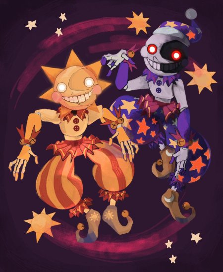 Маска солнце и луна из фнаф