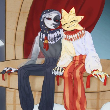 Сандроп и мундроп фнаф арт в виде людей