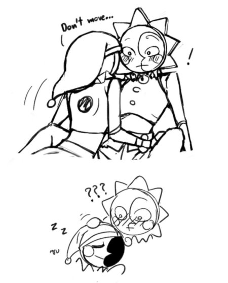 Солнце и луна фнаф любовь