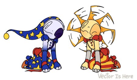 Sun and moon drawing