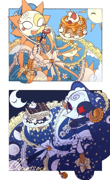 Рисунок солнца и луны