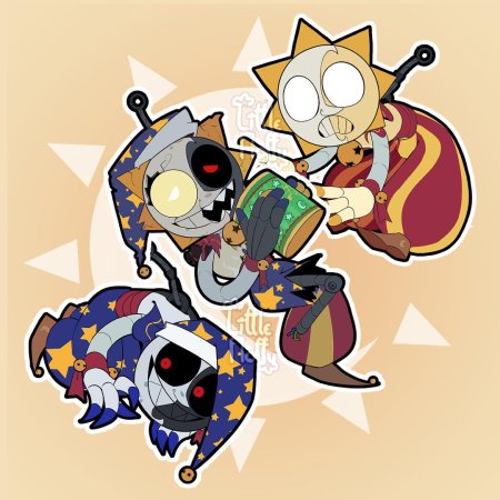 Солнце и луна из фнафа