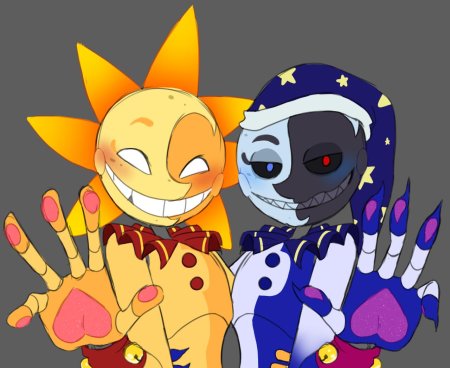 Солнце и луна фнаф аниме