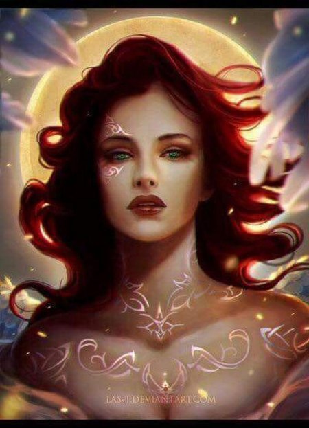 Рыжая девушка фэнтези