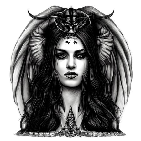 Эскиз тату девушка