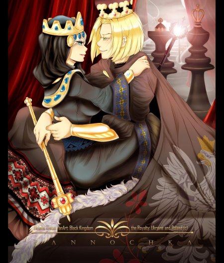 Король и королева на троне