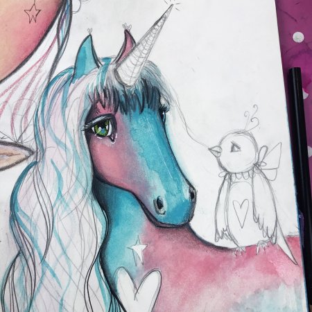 Единорог рисунок для срисовки