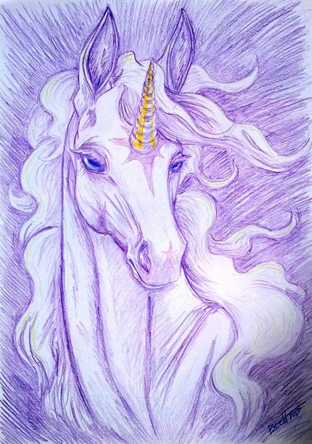 Единорог карандашом