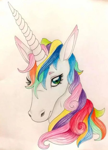 Лёгкий рисунок единорога