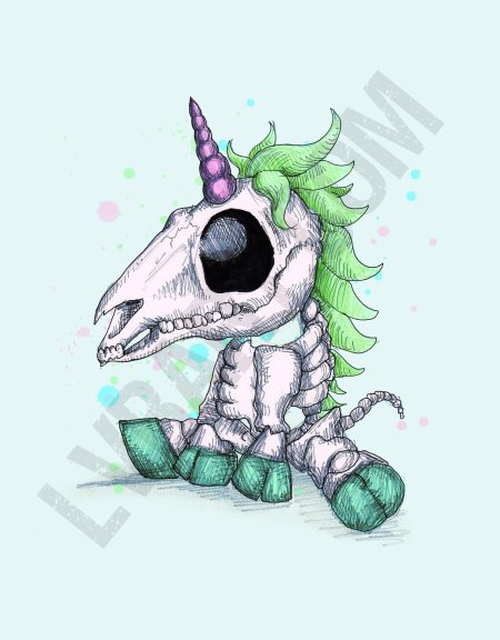 Скелет единорога