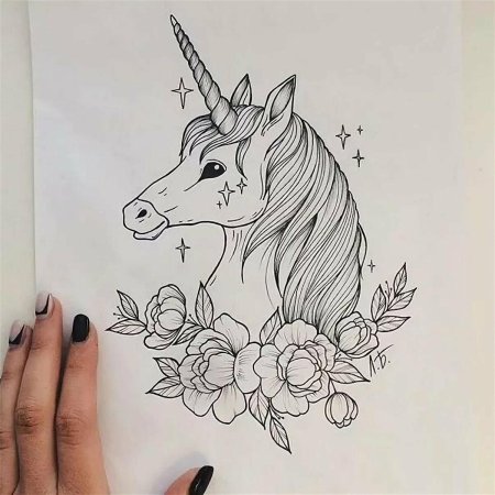 Эскиз единорога