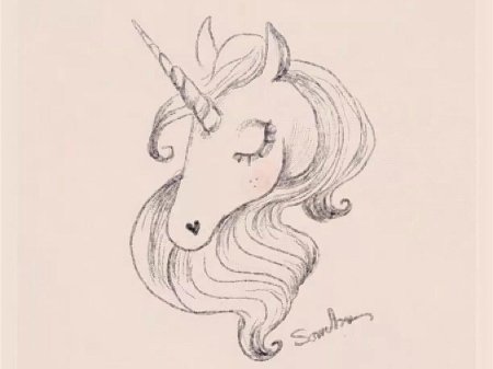 Рисовать единорога ручкой