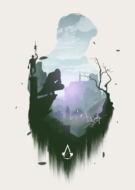 Ассасин крид арт минимализм