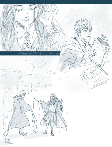 Раскраска гарри поттер гермиона