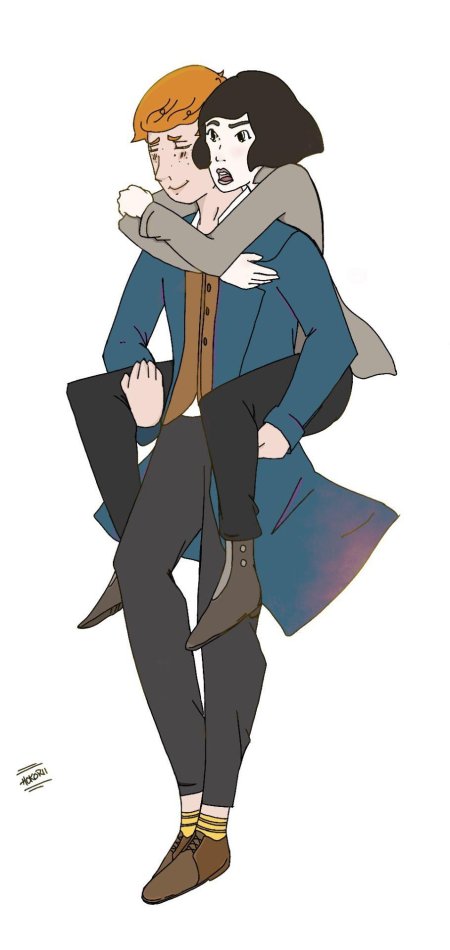 Ньют саламандер и тина гольдштейн