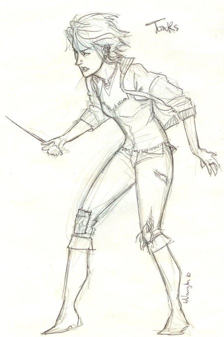 Раскраска нимфадора тонкс