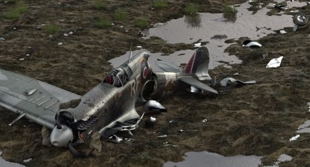 Сбитый супермарин спитфайр