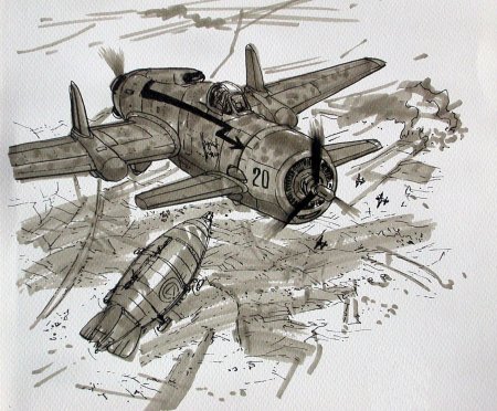 Дизельпанк самолёт бомбордировщик