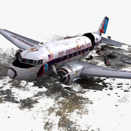 Crashed plane d model