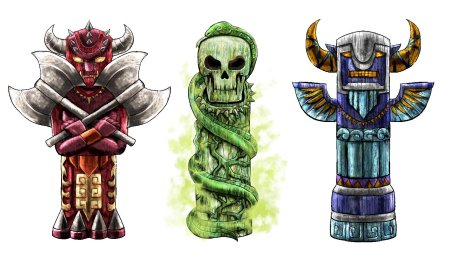 Тотемы тики статуи