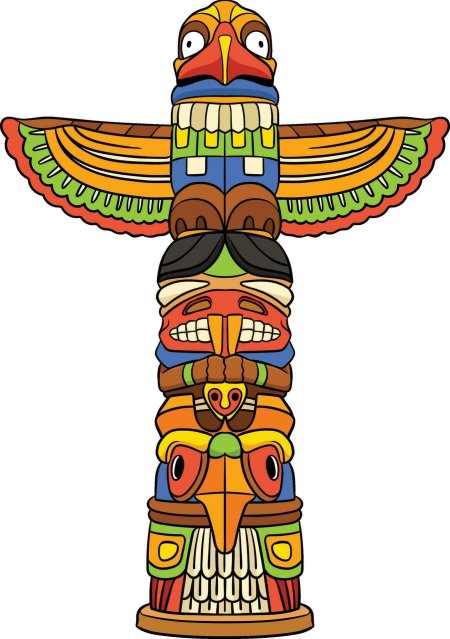 Тотемные столбы индейцев северной америки