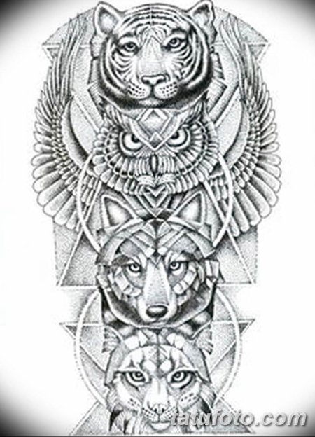Тотемное животное тигр мандала