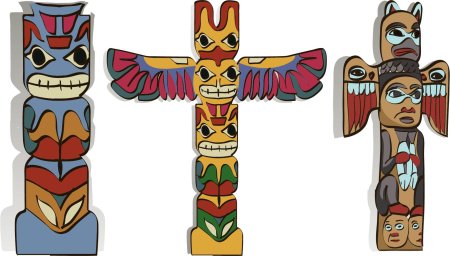 Тотемные столбы индейцев северной америки