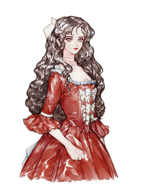 Средневековая девушка арт