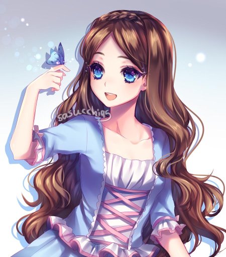 Красивая аниме девушка
