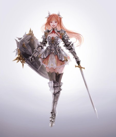 Девушка рыцарь аниме