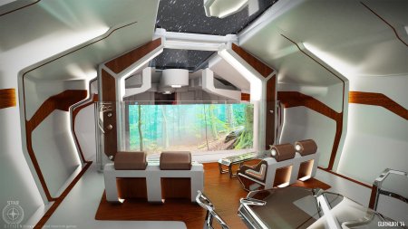 Интерьер космического корабля концепт ностромо