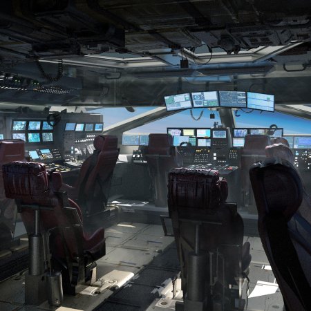 Капитанский мостик космического корабля арт