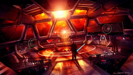 Капитанский мостик космического корабля арт