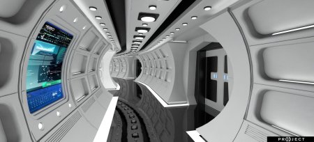 Внутри космического корабля