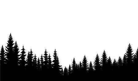 Лес силуэт