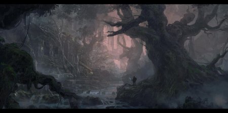 Фэнтези руины в лесу