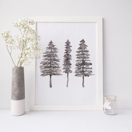 Акварельные деревья