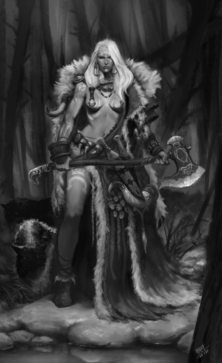 Девушка викинг арт