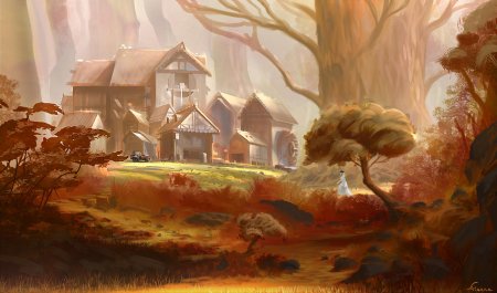 Деревня арт фэнтези