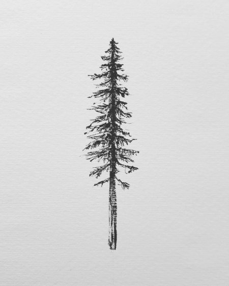 Тату эскиз лес