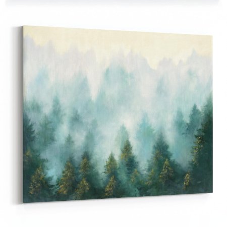 Лес акварель