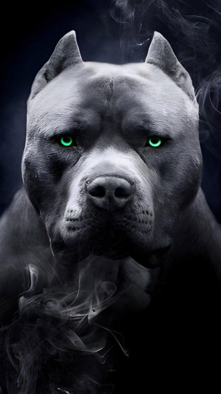 Черный питбуль